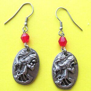 2/$20 Gothic Lolita Skull Cameo Earrings